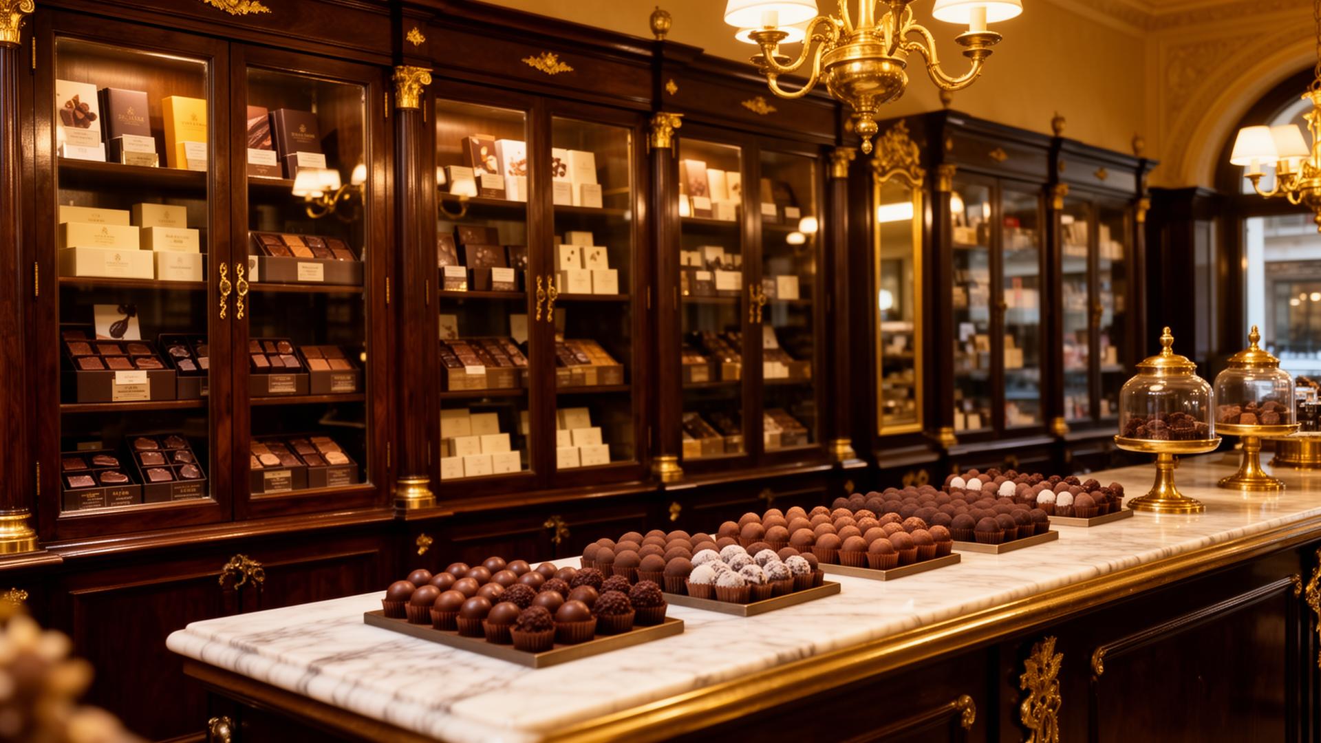 Interno della cioccolateria Unica Zirpoli